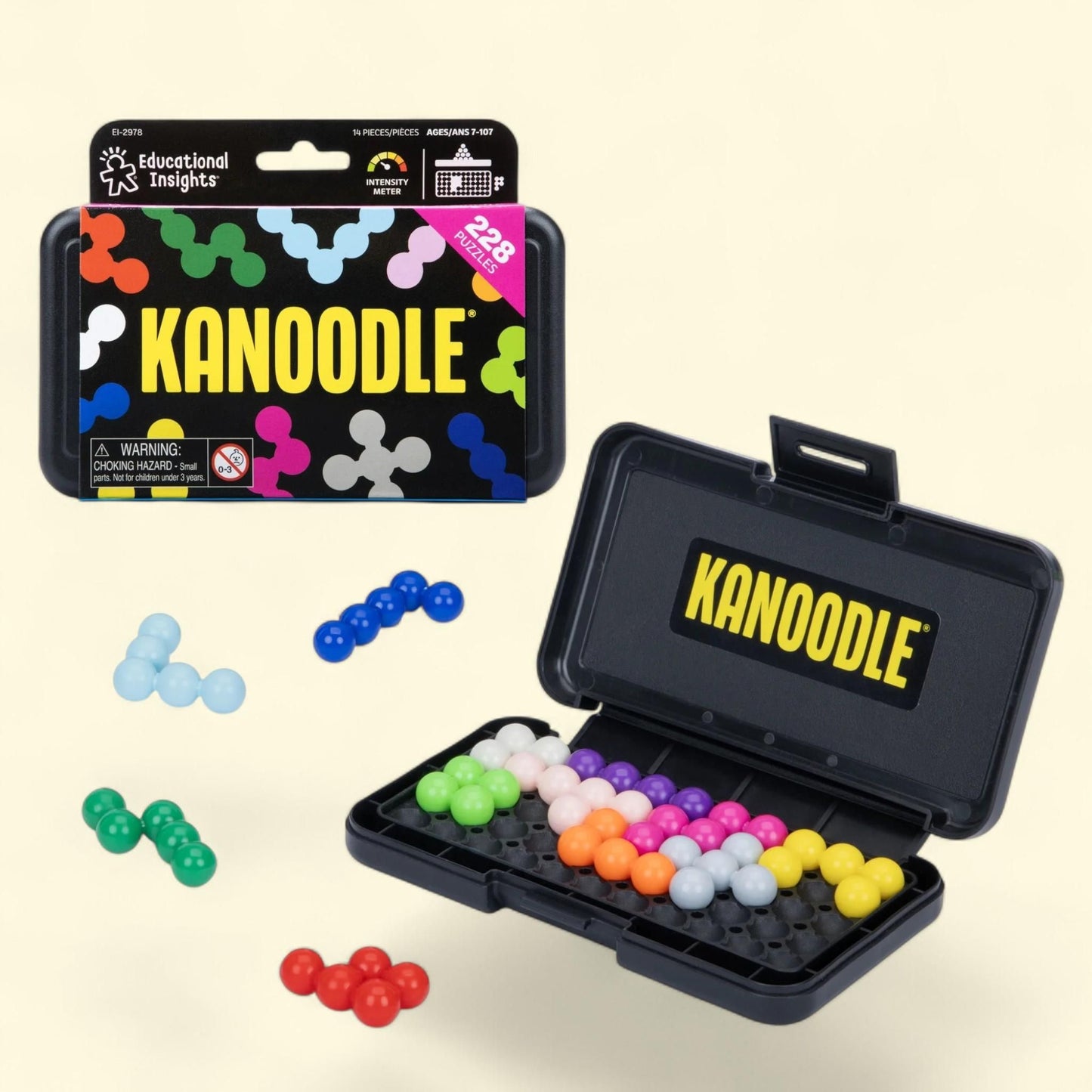 Educational Insights Kanoodle 3D Brain Teaser Puzzle Game, Set of 12, Ages 7+