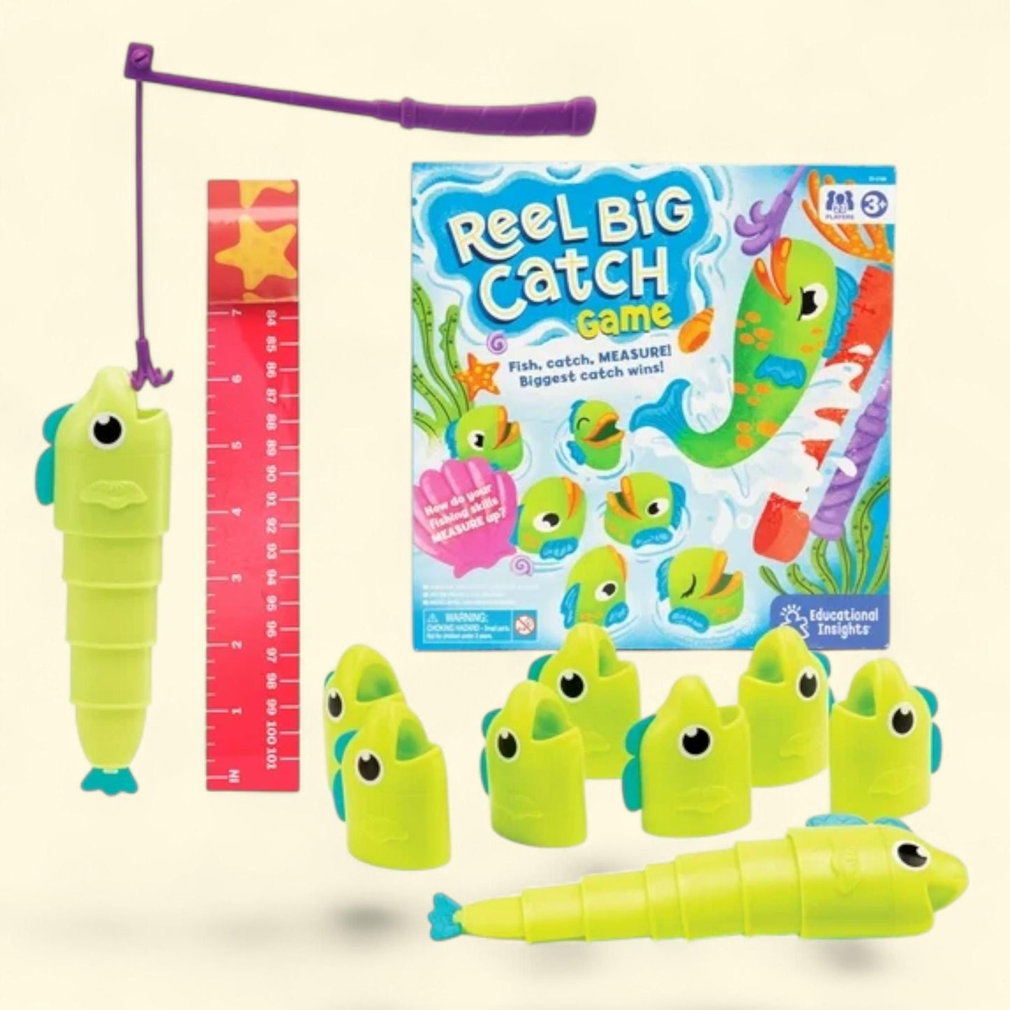 Educational Insights Reel Big Catch Game, Preschool Early Math, Ages 3+