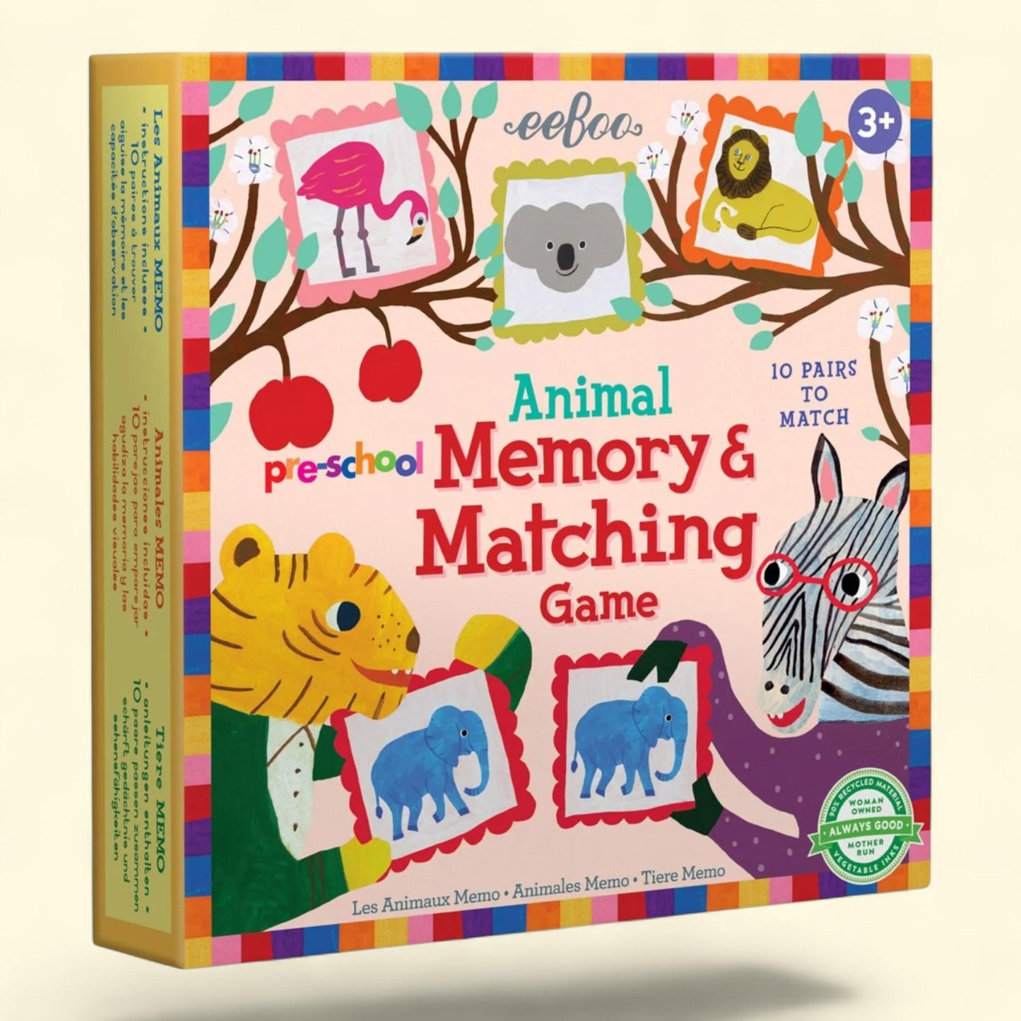 eeBoo Animal Memory Game, Pre-School, 1 count