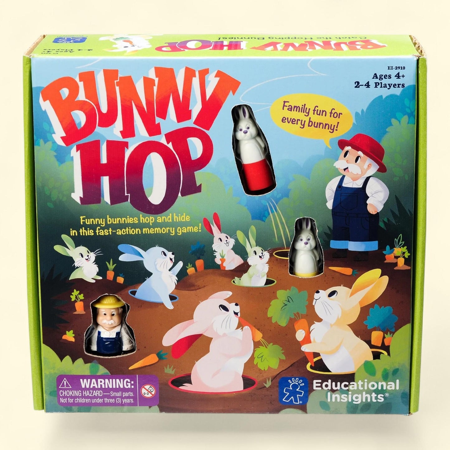 Educational Insights Bunny Hop Board Game, Matching Memory Game, 2-4 Players, Ages 4+