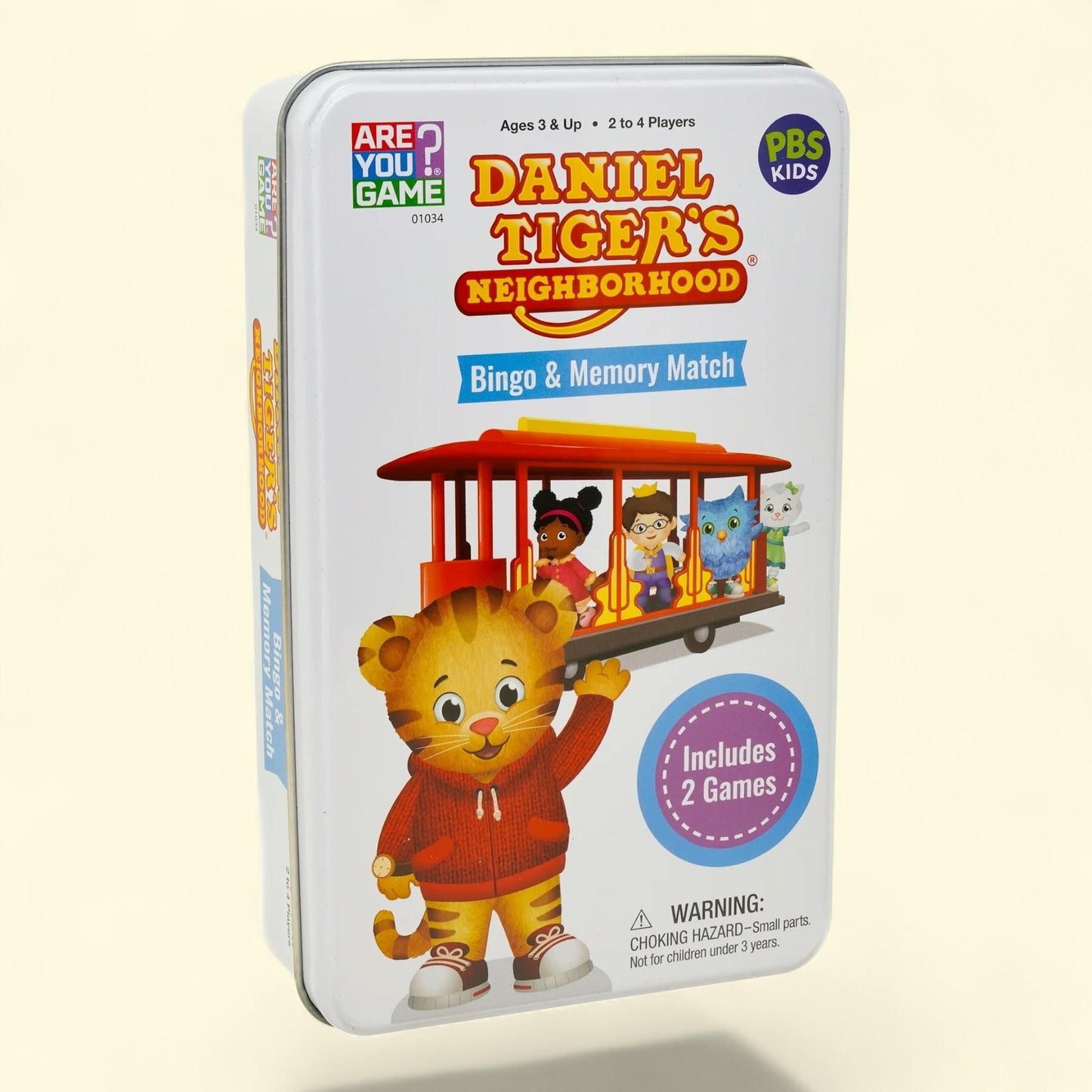 AreYouGame.com Daniel Tiger's Neighborhood Bingo & Memory Match Tin, 1 count