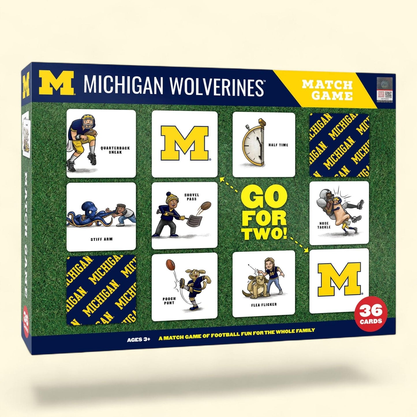 YouTheFan NCAA Michigan Wolverines Memory Match Game, 1 count