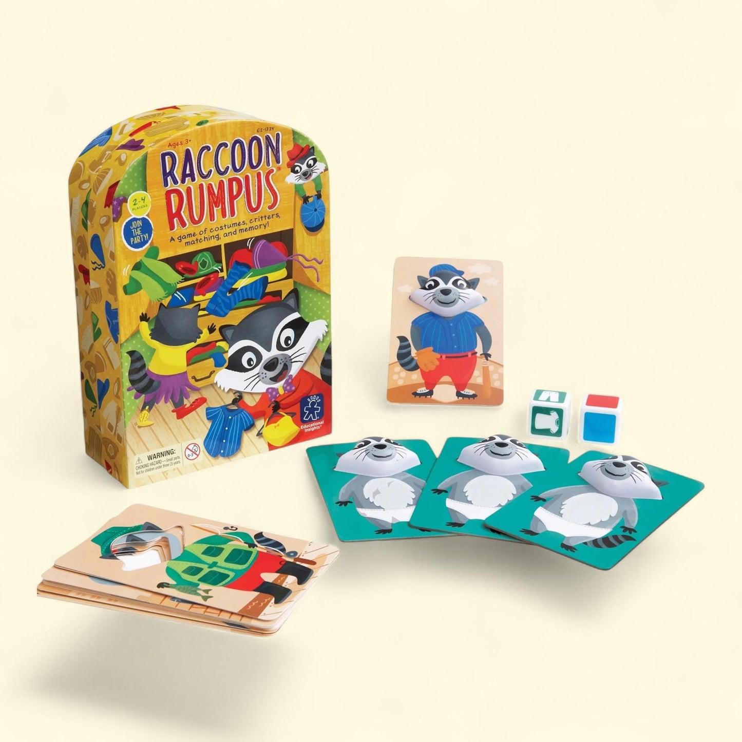 Educational Insights Raccoon Rumpus, Preschool Board Game, Matching Activity, Kids Ages 3+