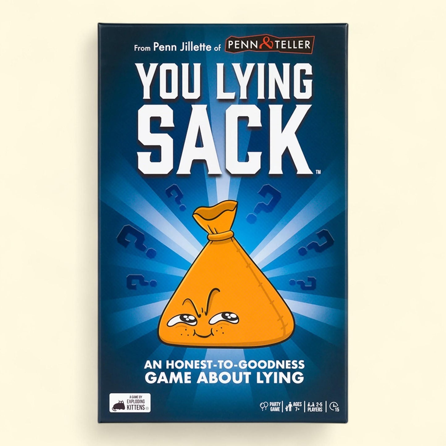 Exploding Kittens You Lying Sack Party Game, 15 Mins, Ages 7 and up, 2-5 Players