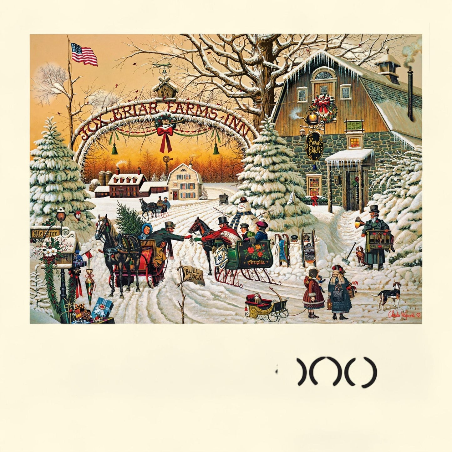 Buffalo Games Charles Wysocki Collection A Christmas Greeting Jigsaw Puzzle, 1000 Pieces