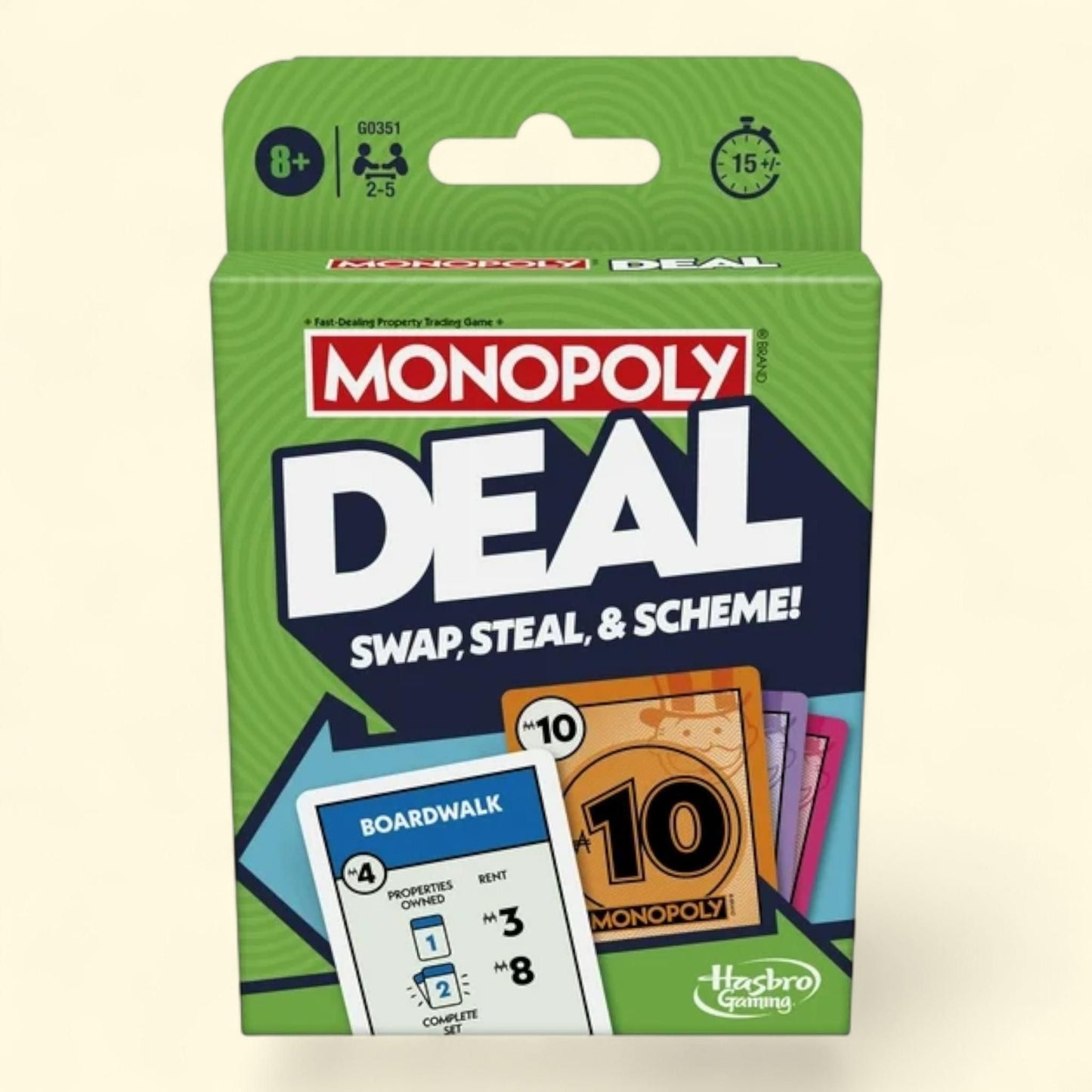 Monopoly Deal Card Game, 2-5 Players, Ages 8+