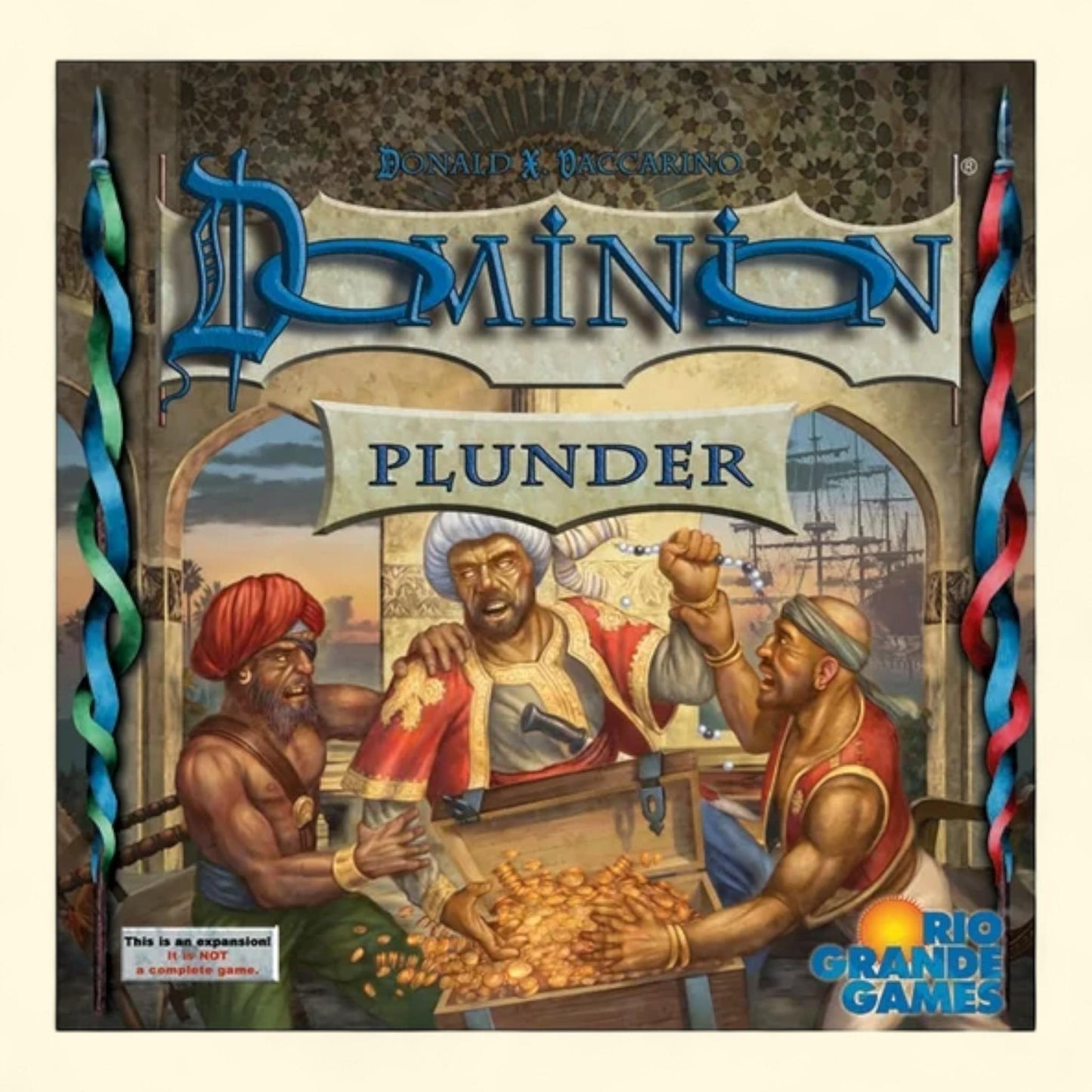 Rio Grande Games Dominion: Plunder Expansion - Strategy Card Game, Sea Exploration & Plundering, Ages 14+, 2-4 Players, 30 Minutes