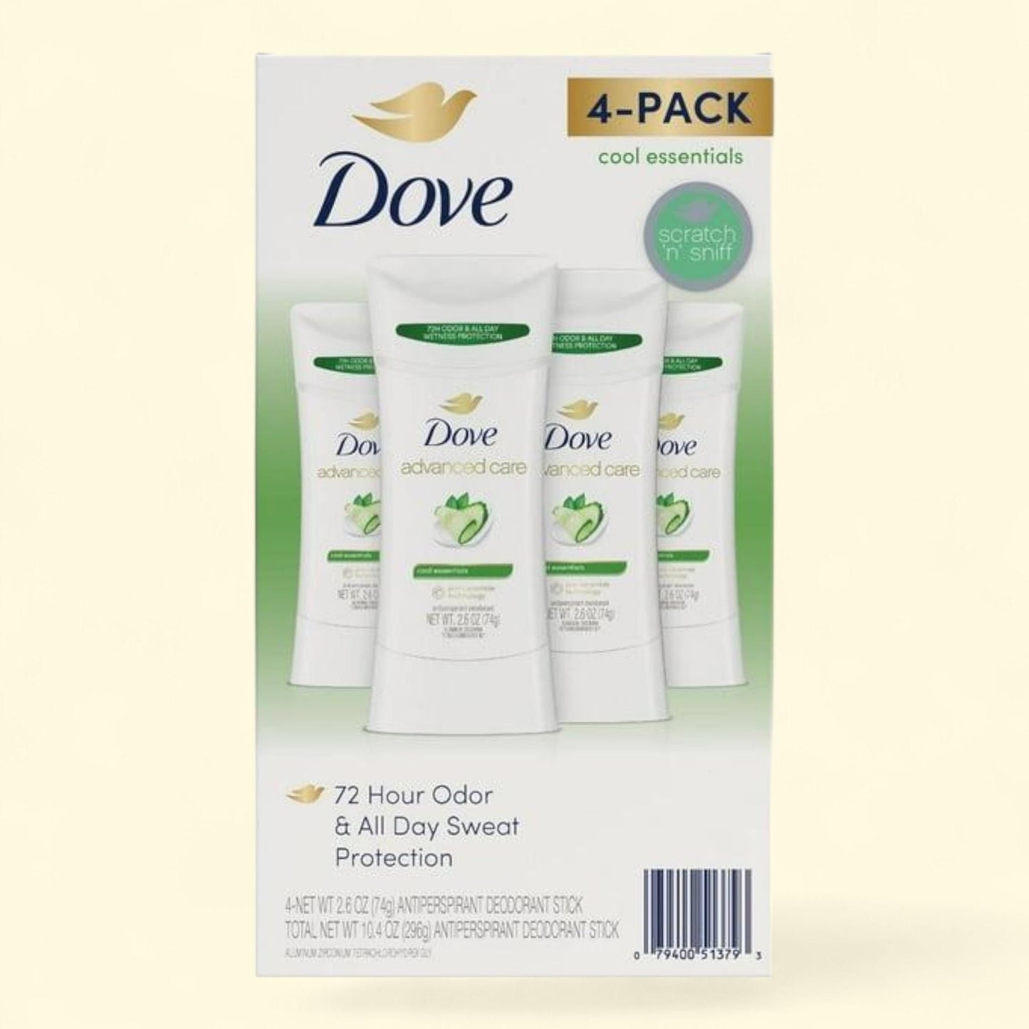 Dove Advanced Care Antiperspirant Deodorant, 2.6 oz., 4 pk.