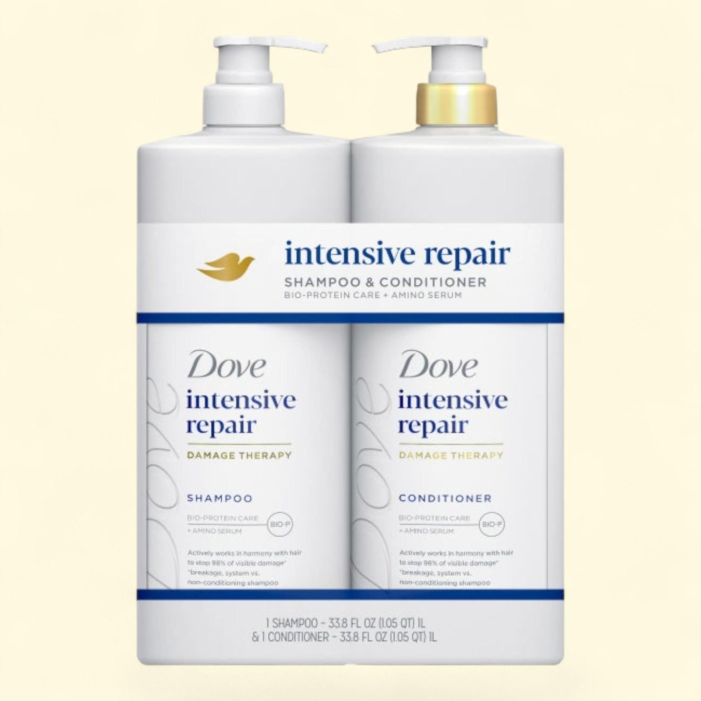 Dove Intensive Repair Shampoo & Conditioner Set, 33.8 fl oz