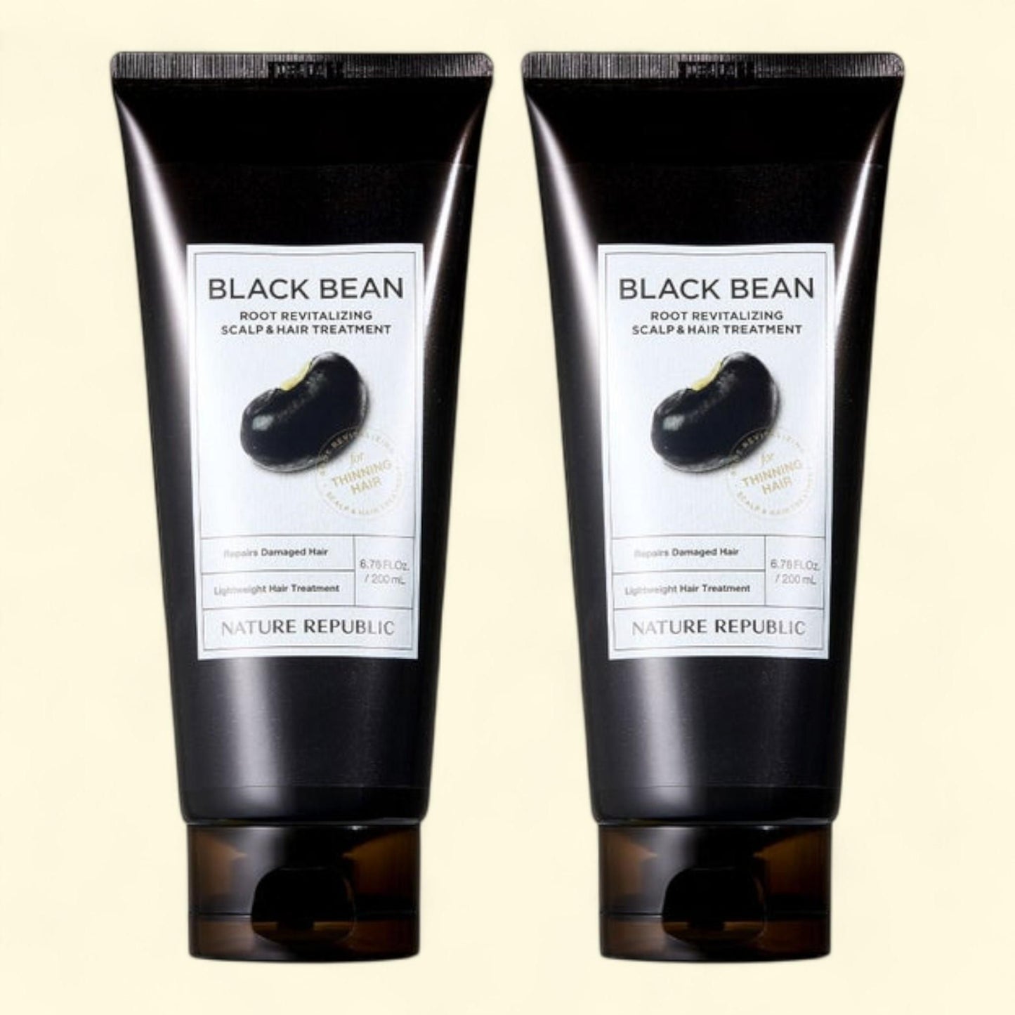 Nature Republic Black Bean Root Scalp & Hair Treatment, 6.76 fl oz, 2-pack