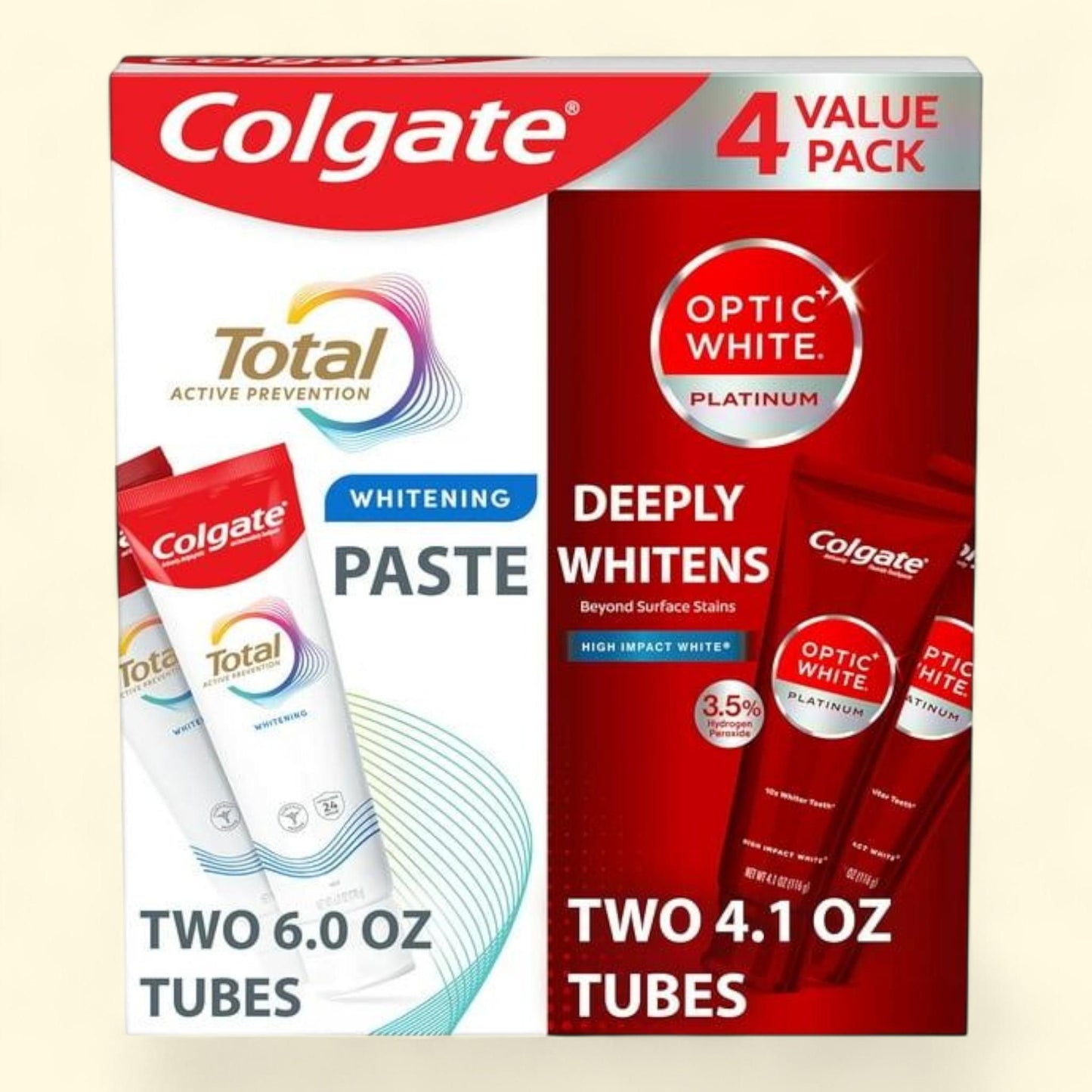 Colgate Total Optic White Whitening Toothpaste, 20.2 oz. 4 pk.