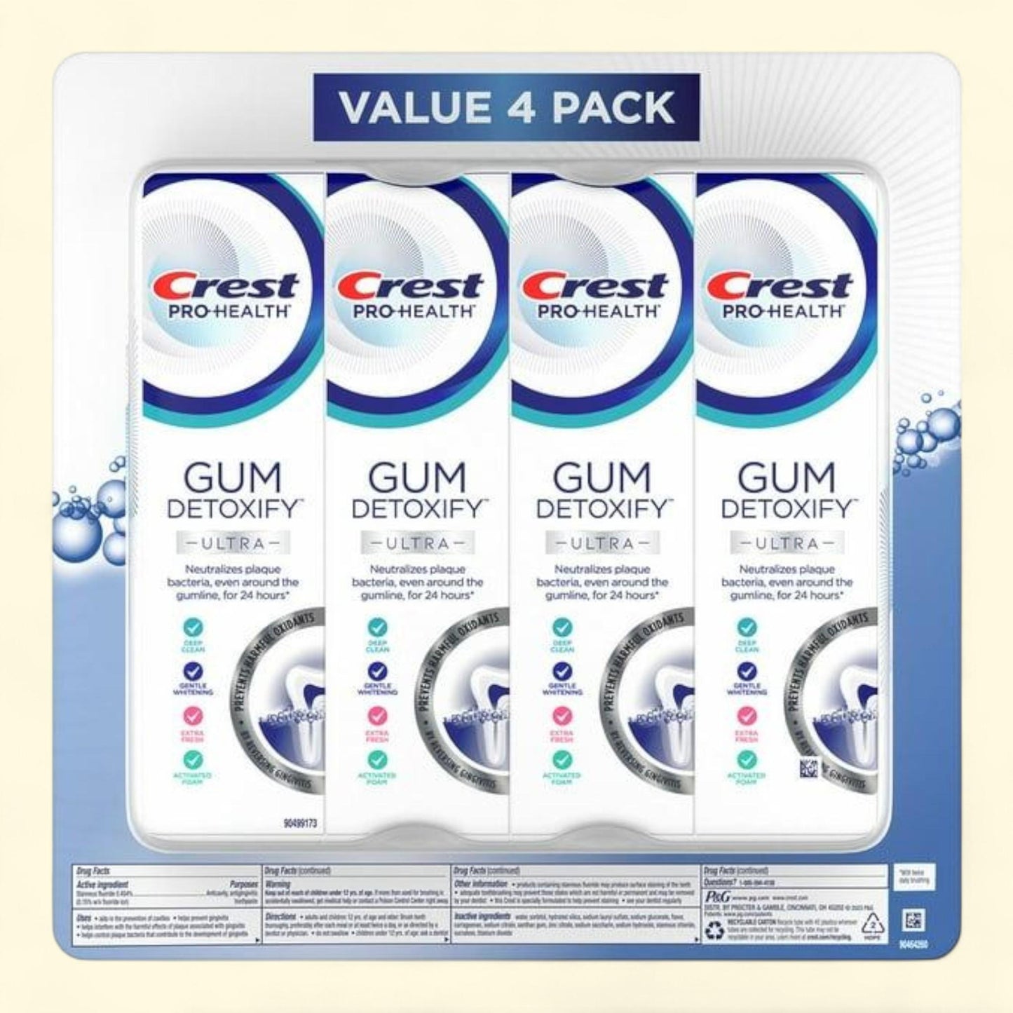 Crest Gum Detoxify Ultra Toothpaste, 4.7 oz., 4 pk.