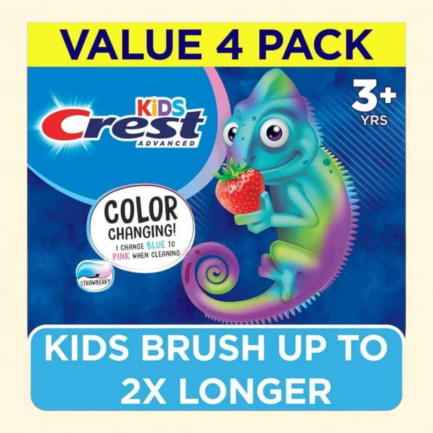 Crest Kid's Toothpaste, Strawberry, 4.2 oz., 4 pk.