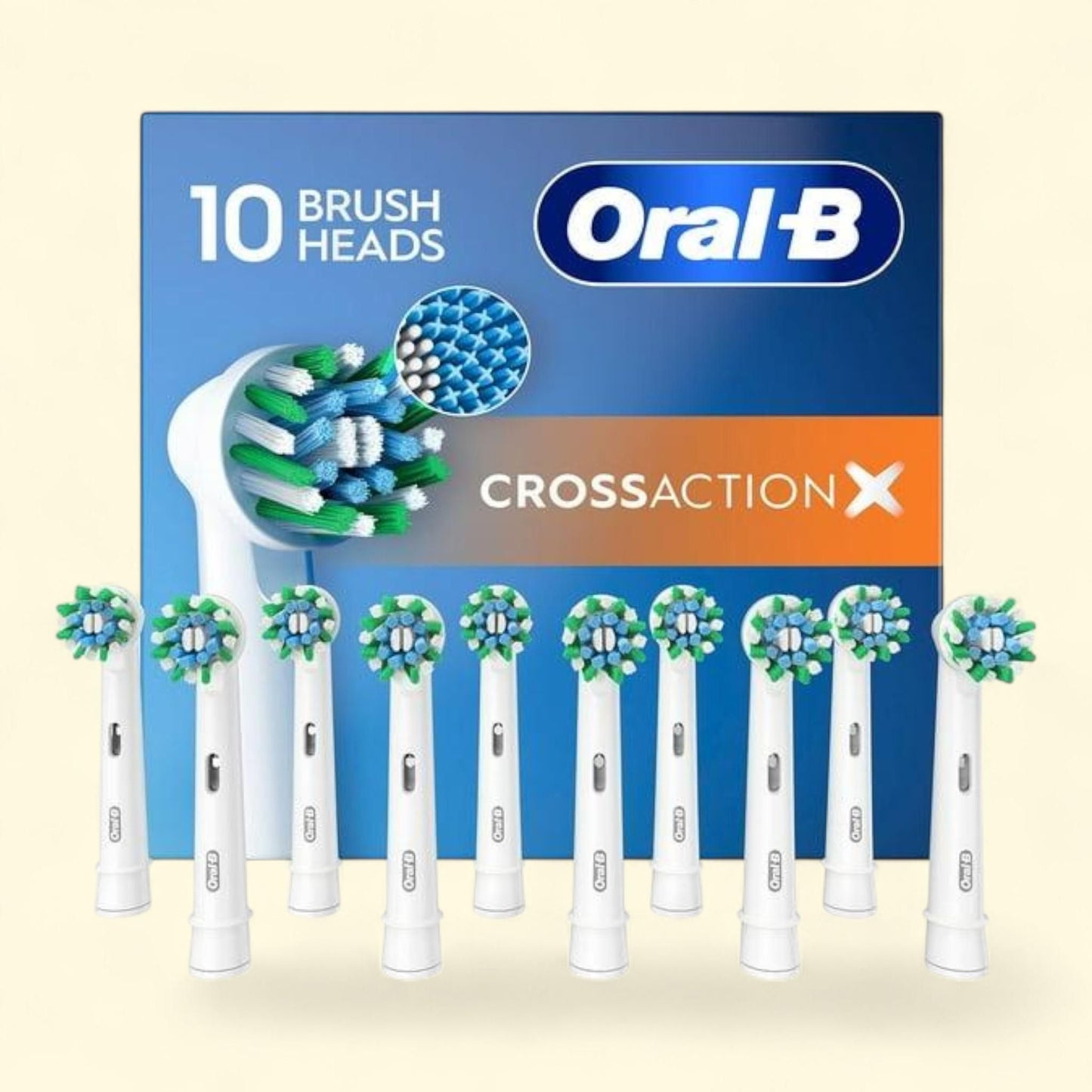 Oral-B CrossAction X Replacement Brush Heads, 10 ct.