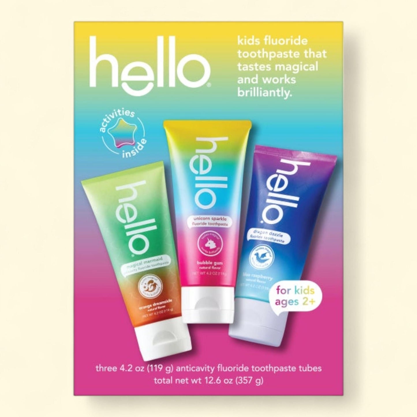 Hello Kids Toothpaste, 4.2 oz, 3-pack