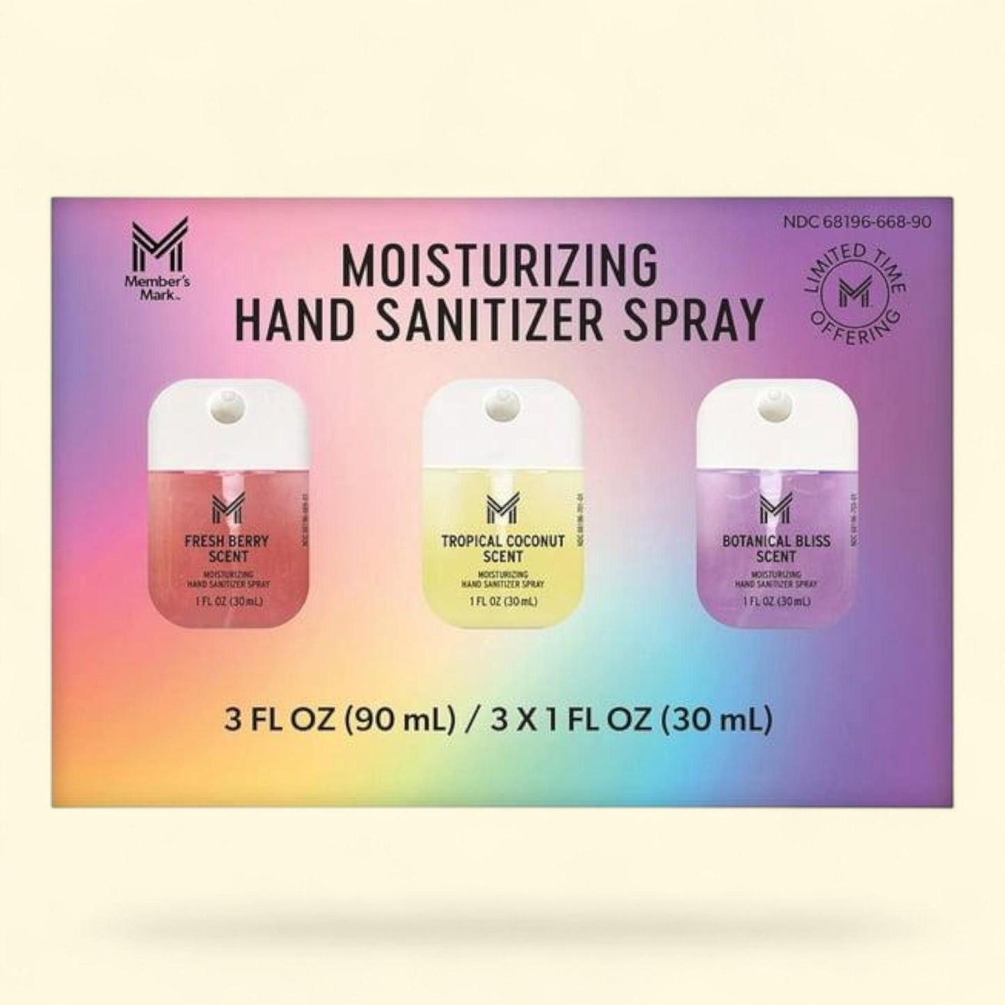 Member's Mark Hand Sanitizer Spray, 1 fl. oz., 3 pk.