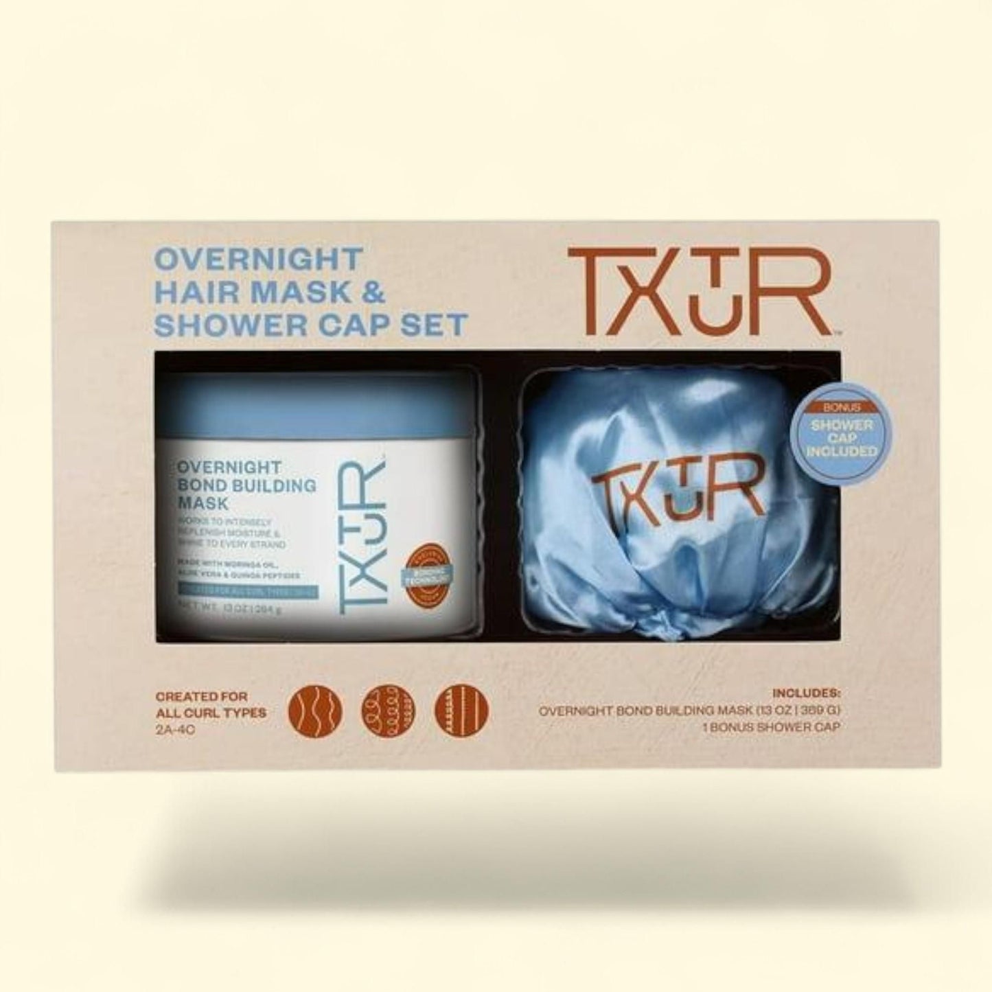 TXTUR Overnight Bond Building Mask + Sleeping Cap Kit, Regular Size