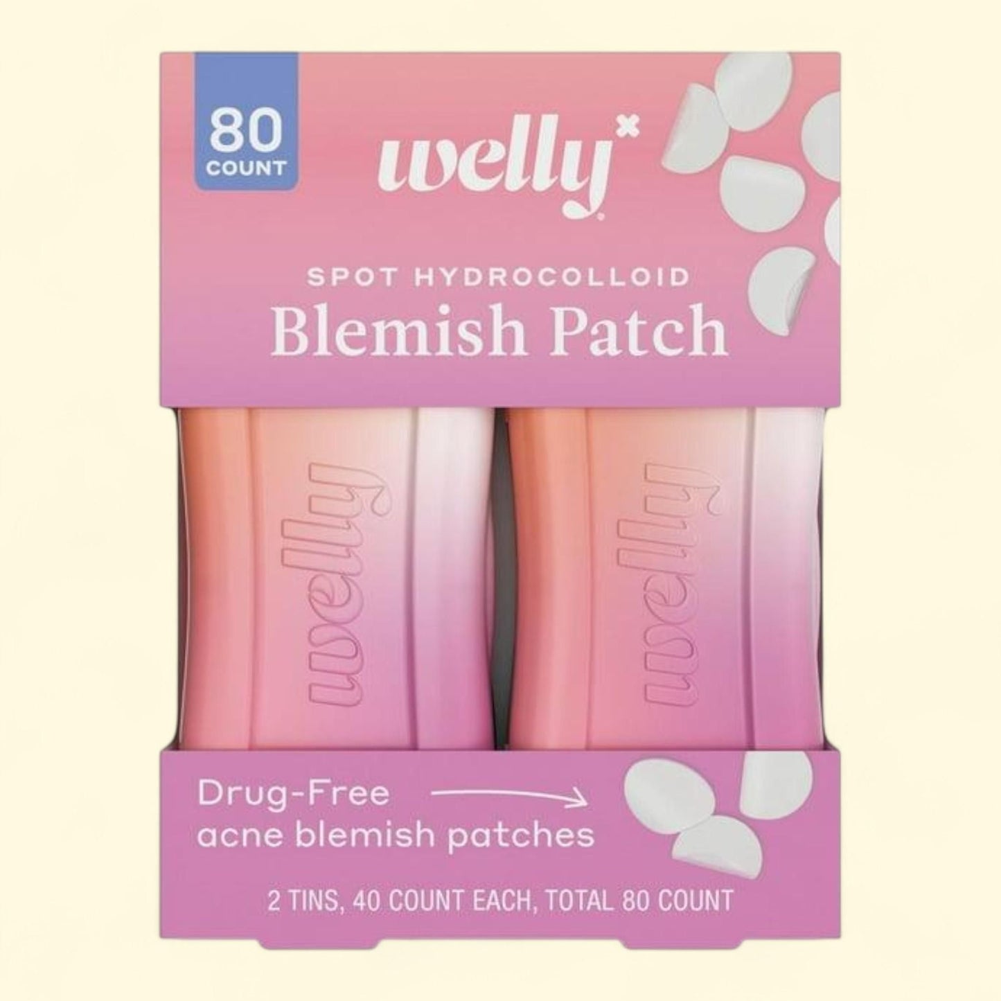 Welly Hydrocolloid Blemish Patch, 40 ct., 2 pk.