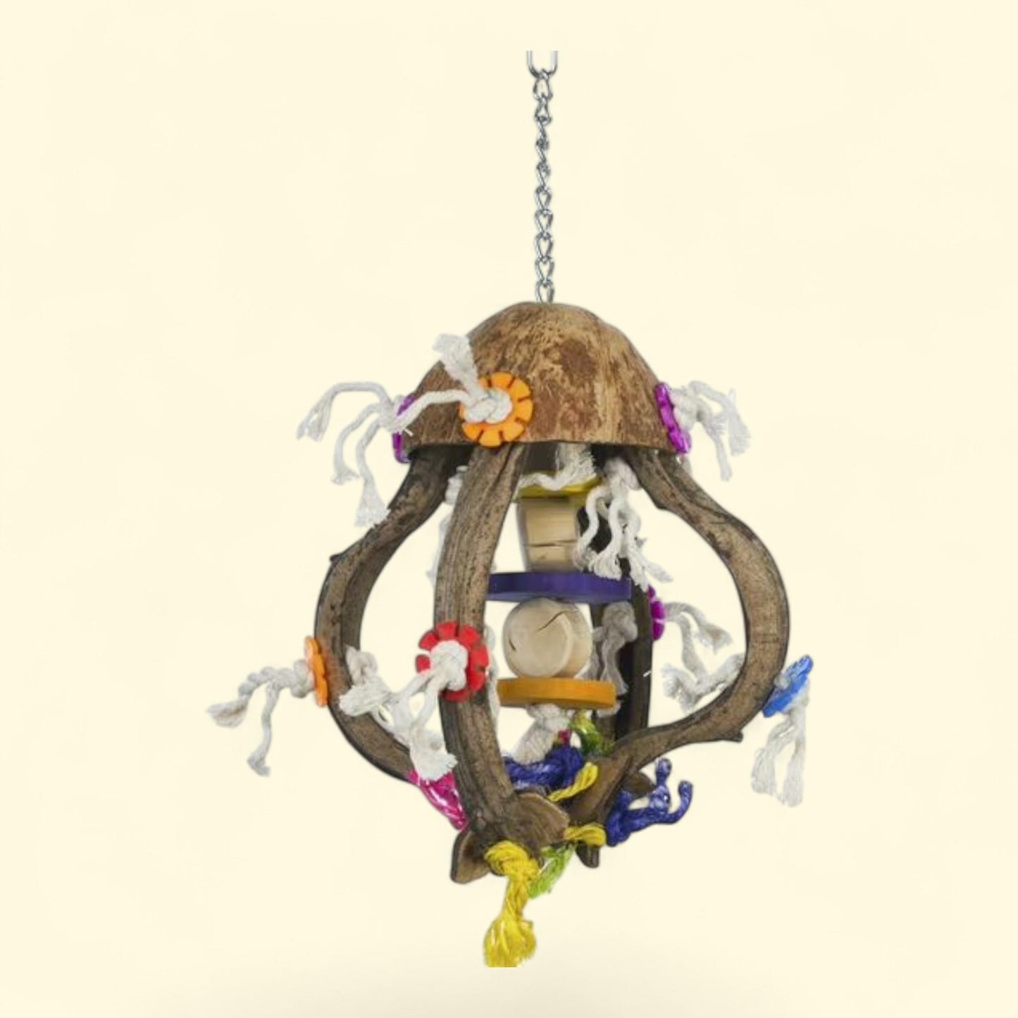 Jouet pour oiseaux « Méduse » en bois et corde de Prevue Pet Products, 68 g