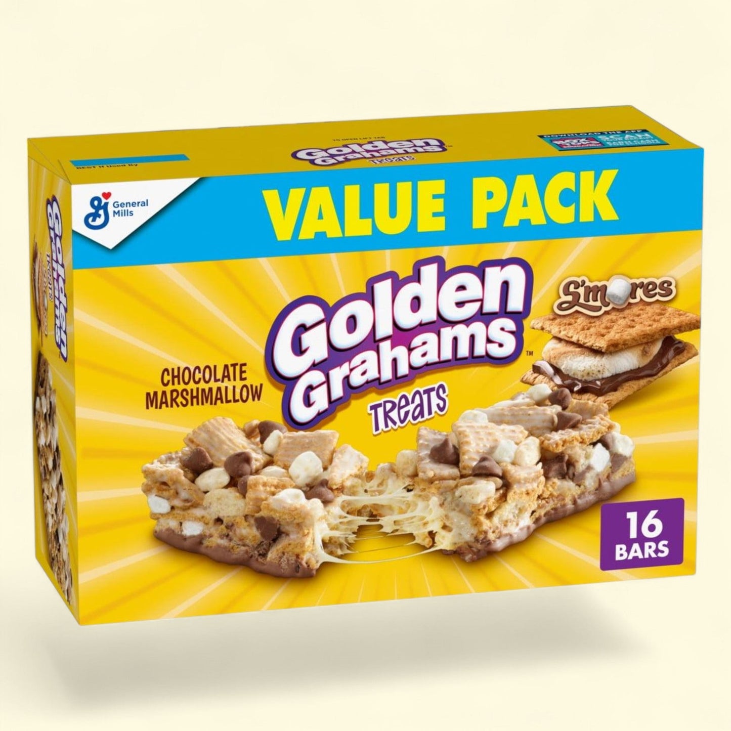 Golden Grahams Cereal Treat Bars, S'mores, 16 Ct, 16.96 oz