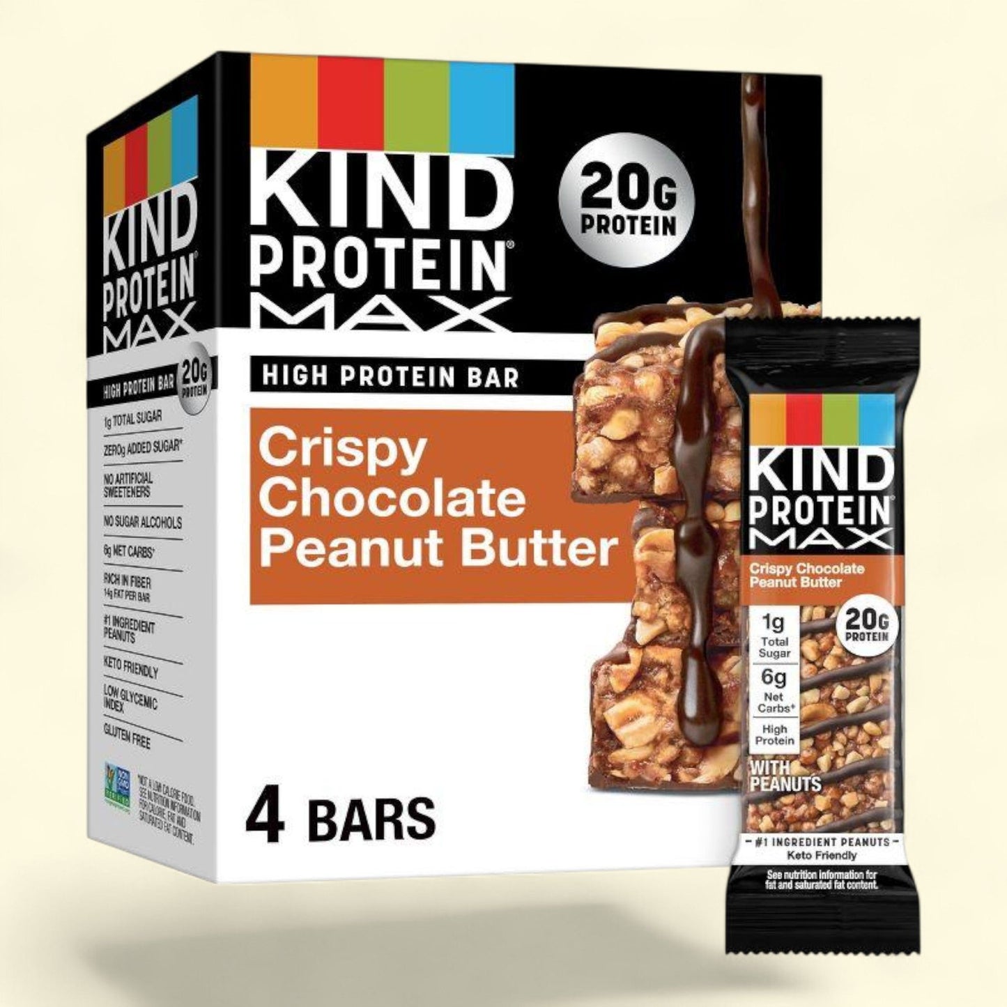 KIND Protein Max Chocolate Peanut Butter Protein Bars, 8.7oz/4pk
