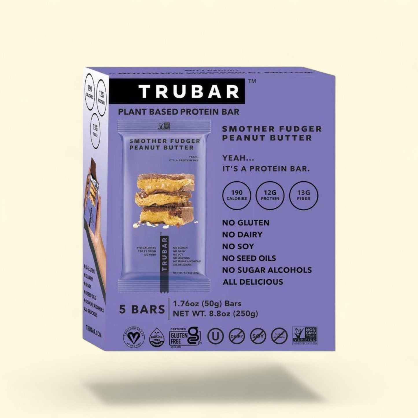 TRUBAR Peanut Butter Nutrition Protein Bars, 5ct — authentic US product shipped worldwide by Treatspree
