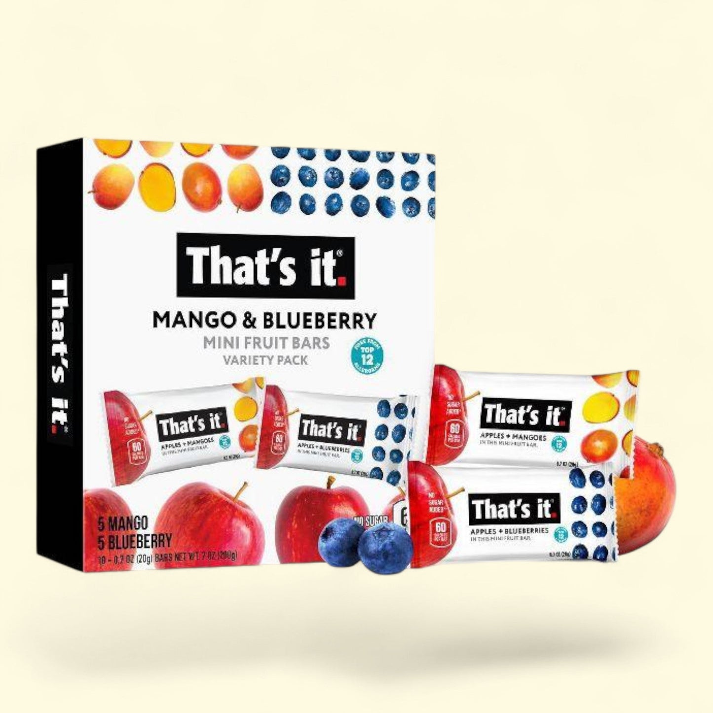 That's It. Mini Fruit Bars, Mango Blueberry - 10ct/7oz