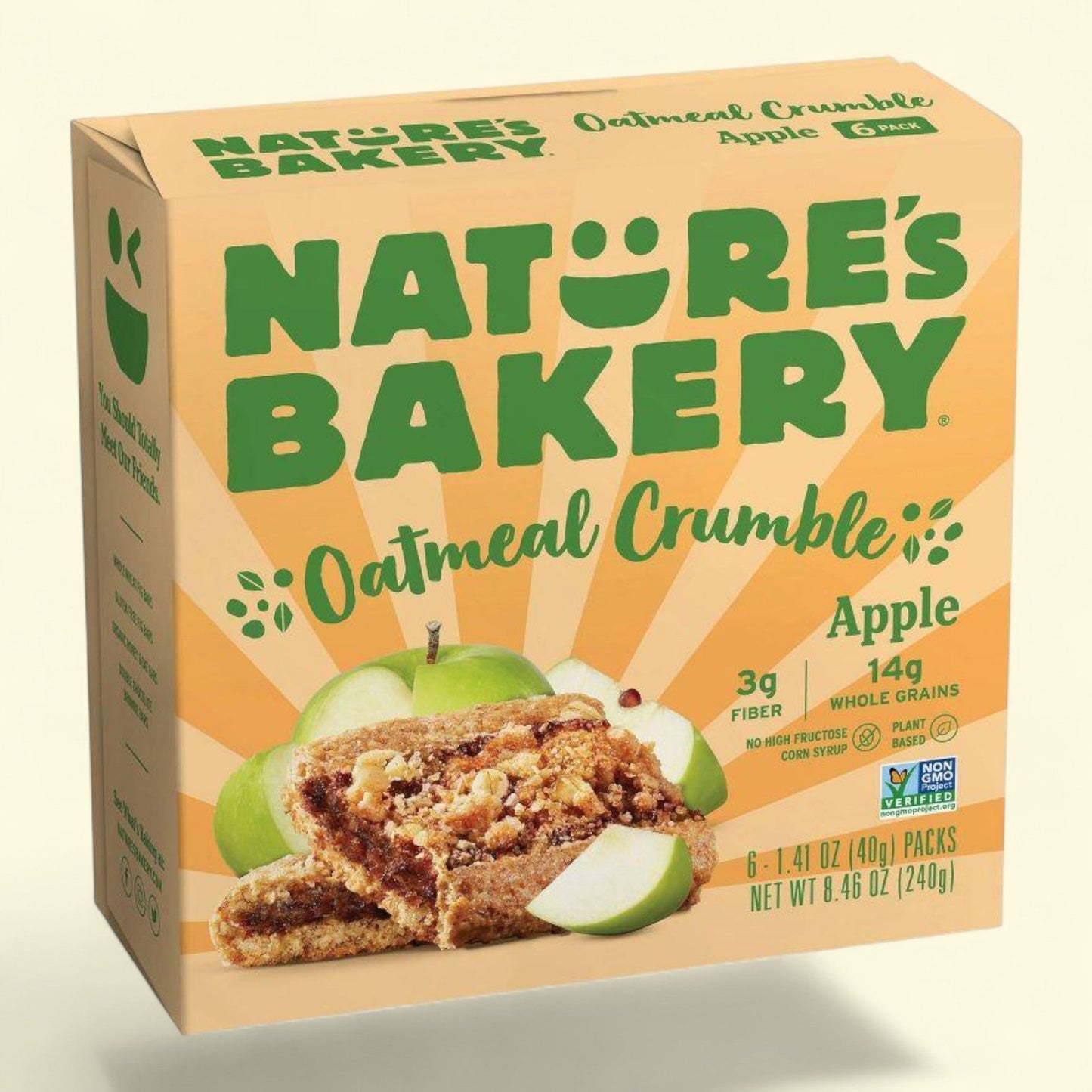 Nature's Bakery Apple Crumble Bar, 8.46oz/6ct