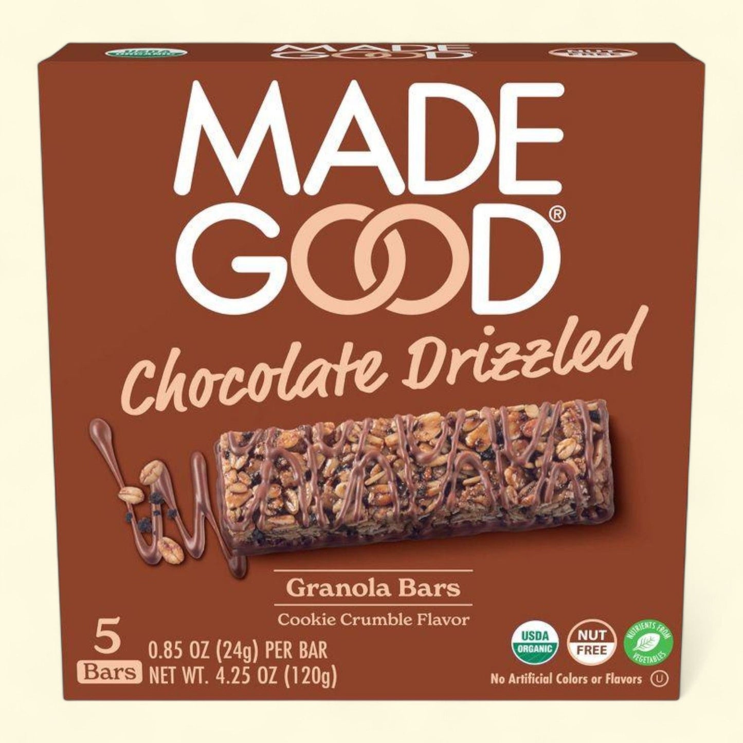 MadeGood Granola Bar, Chocolate Dipped, 4.2oz