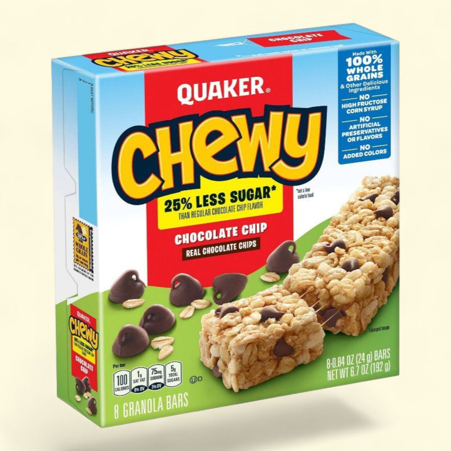 Quaker Chewy Chocolate Chip Granola Bars, 6.7oz/8ct