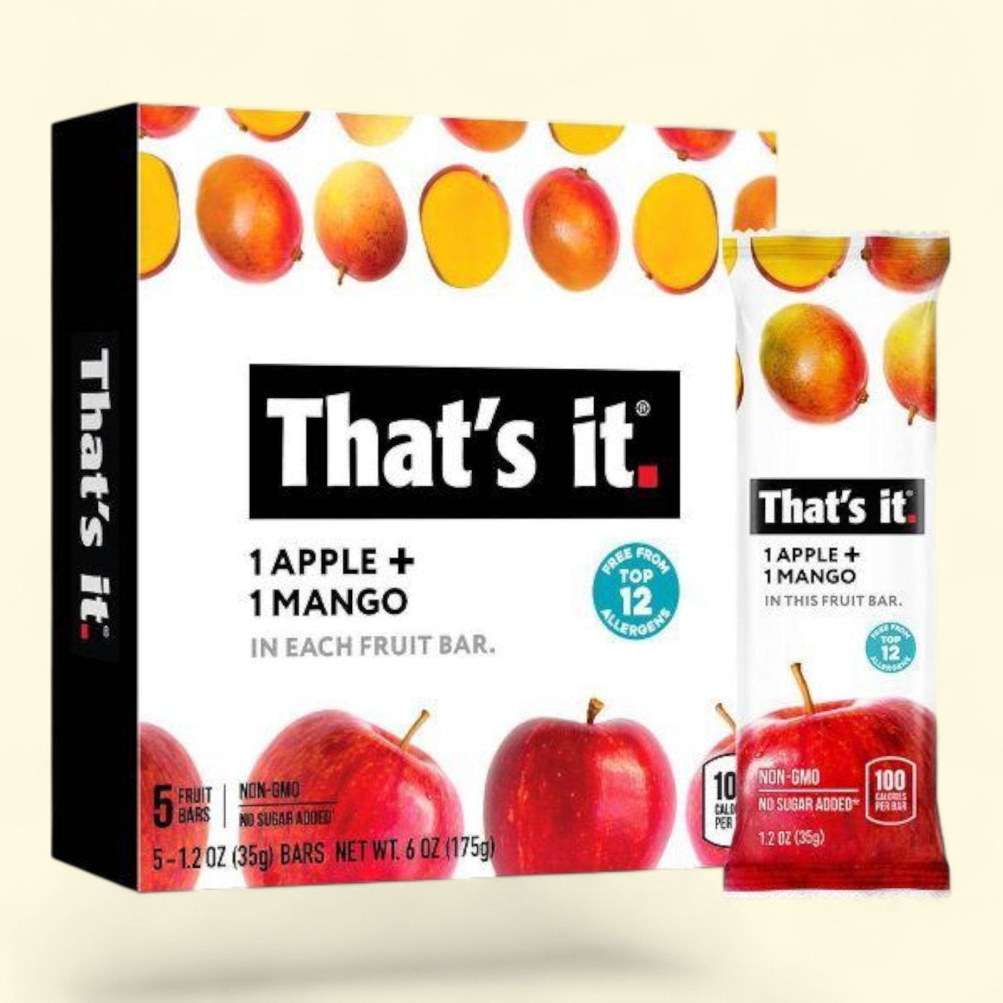 That's it. Fruit Bars, Apples & Mangoes, 6oz/5pk