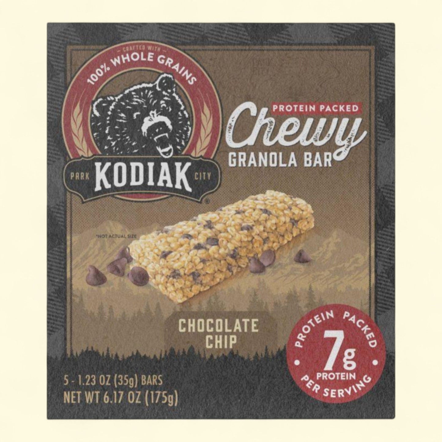 Kodiak Chocolate Chip Chewy Granola Bars, 6.17oz/5ct