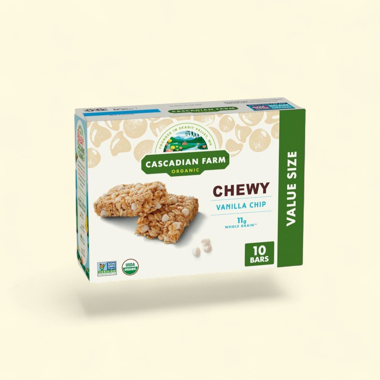 Cascadian Farm Organic Vanilla Chip Granola Bars, 10ct — authentic US product shipped worldwide by Treatspree