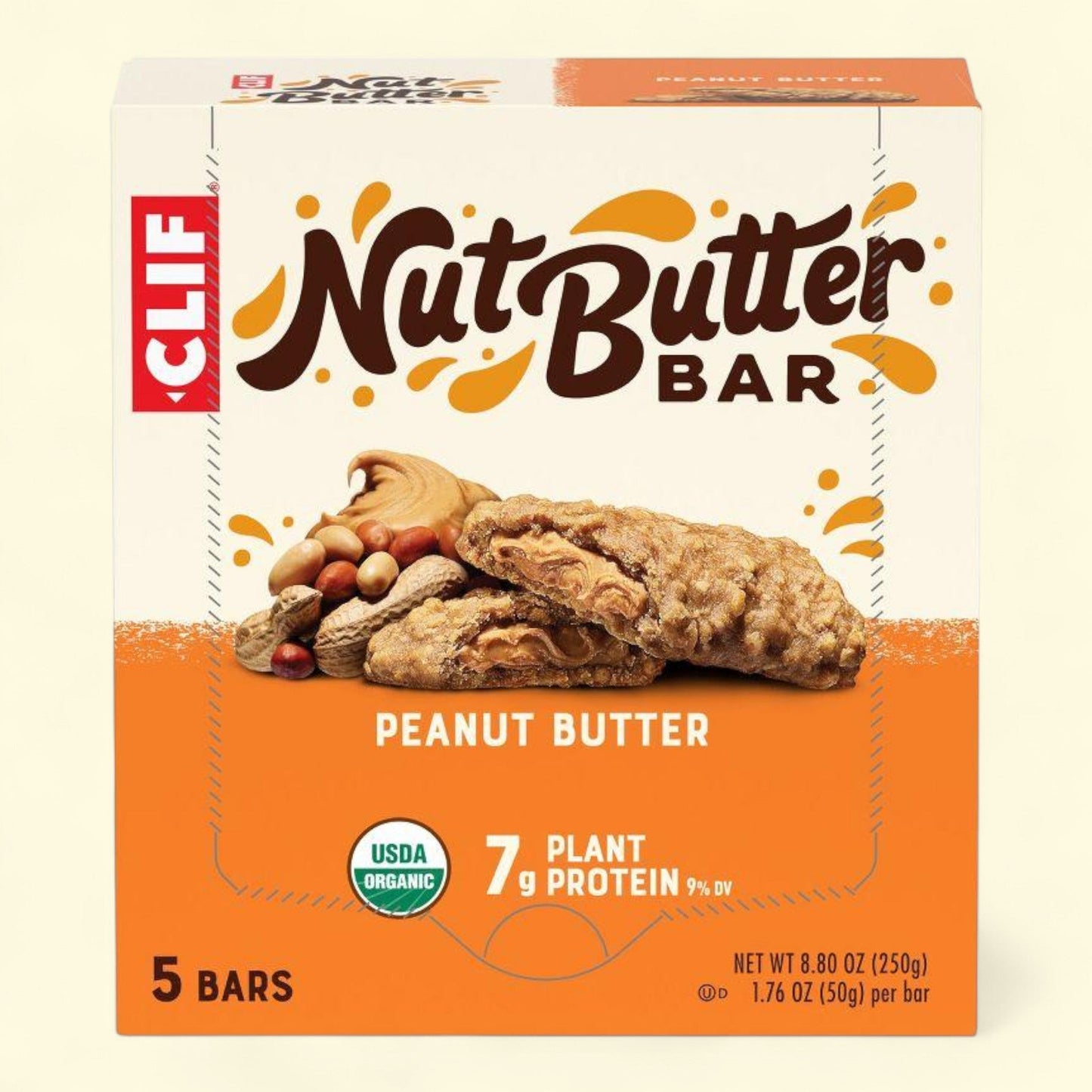 CLIF Nut Butter Bar, Peanut Butter Energy Bars, 8.8oz/5ct
