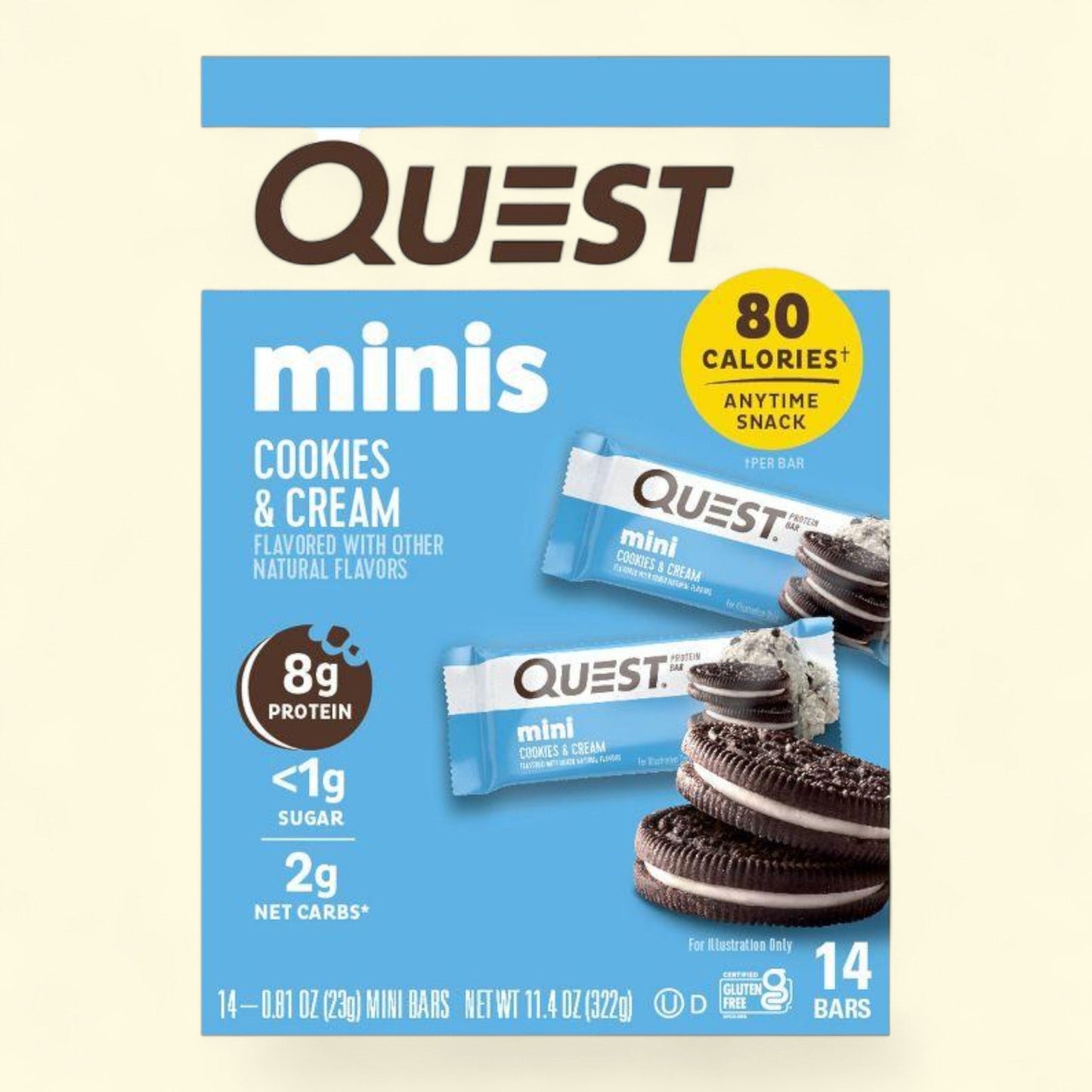 Quest Nutrition Mini Bars, Cookies & Cream, 14ct