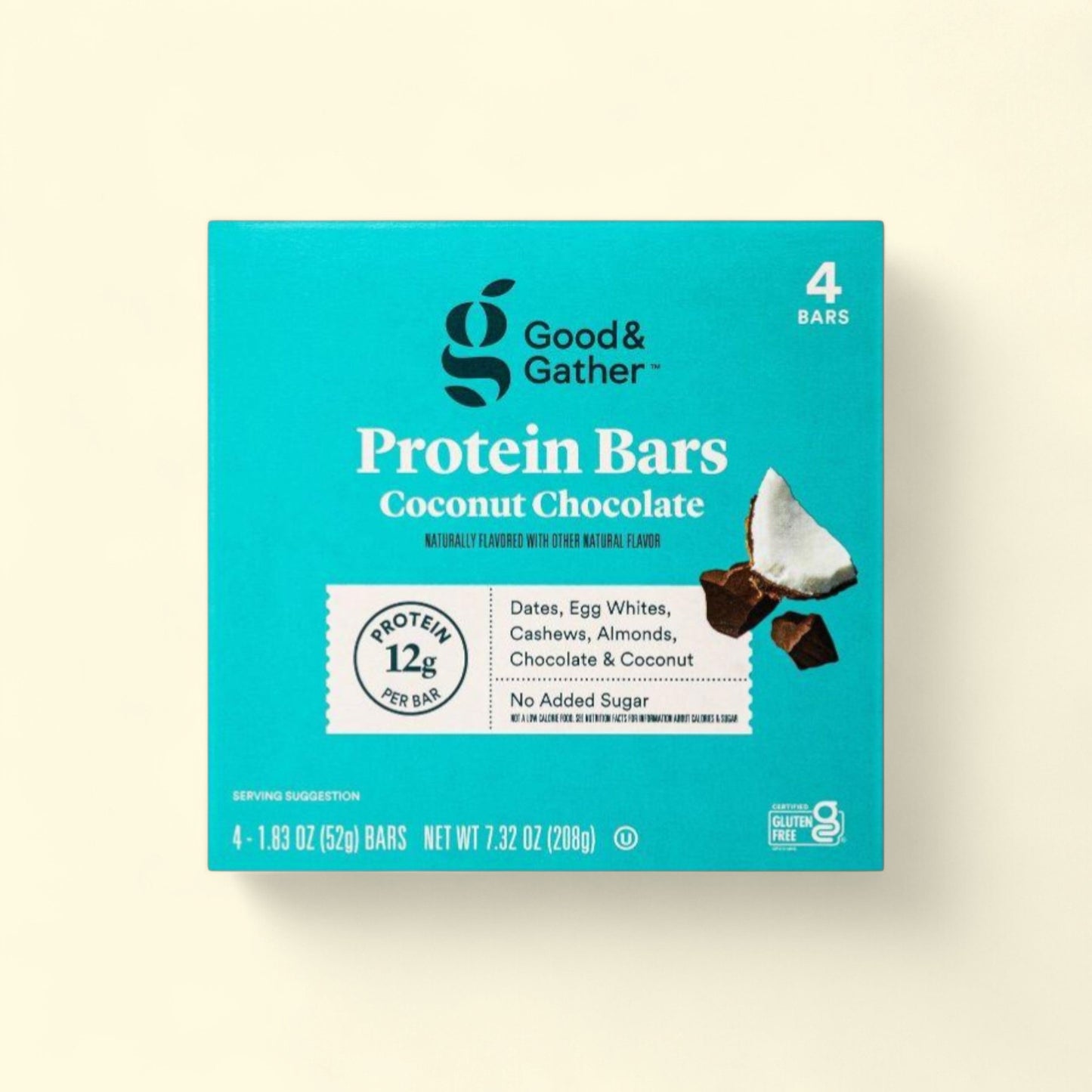 Good & Gather Protein Bars, Coconut Chocolate - 7.33oz/4ct — authentic US product shipped worldwide by Treatspree