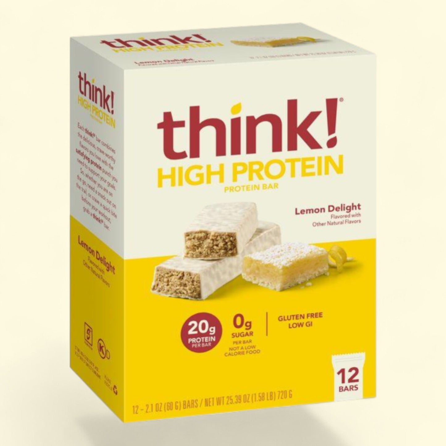 Think! High Protein Lemon Delight Bars, 12 bars