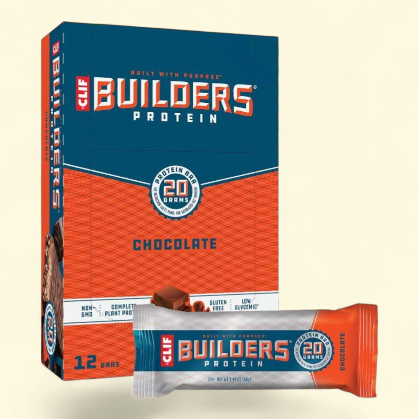 Clif Bar Builders Protein Bars, Chocolate, 12ct