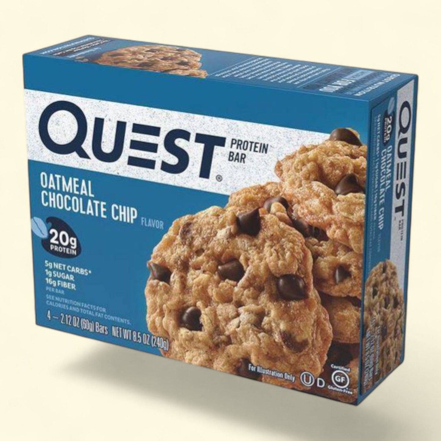 Quest Nutrition Protein Bar, Oatmeal Chocolate Chip, 4 count