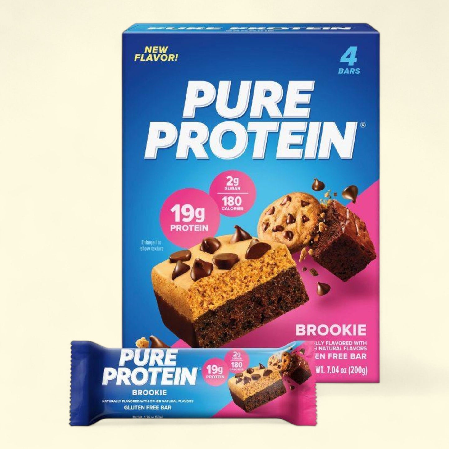 Pure Protein Protein Bar, Brookie, 4ct
