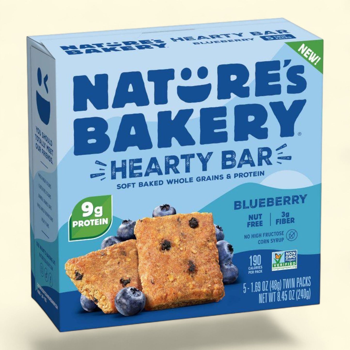 Nature's Bakery Blueberry Protein Bars, 8.45oz/5ct