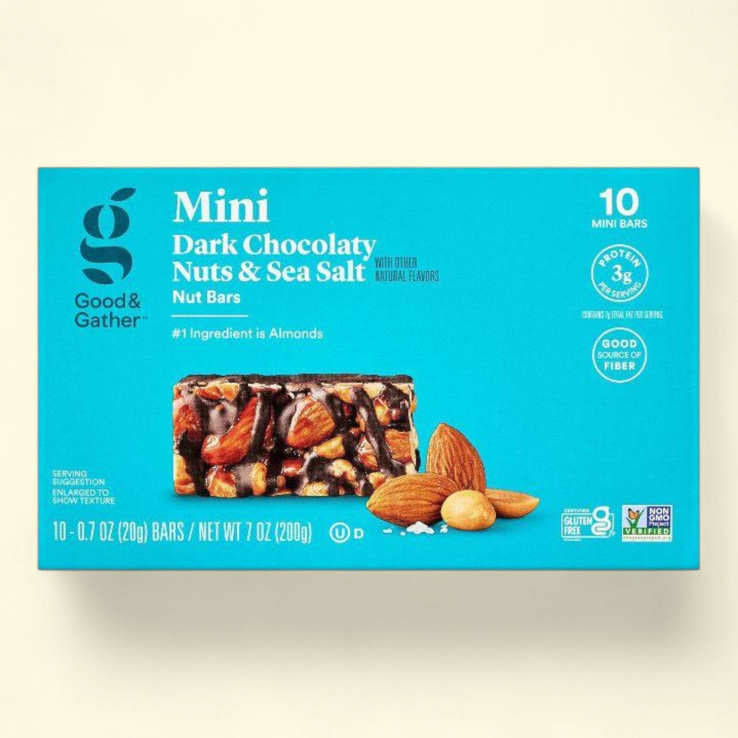 Good & Gather, Mini Dark Chocolaty Nuts and Sea Salt Nut Bars, 7oz/10ct
