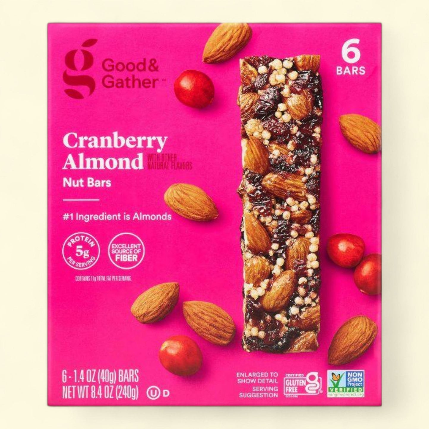 Good & Gatherâ?¢ Cranberry Almond Nut Bars, 8.4oz/6ct