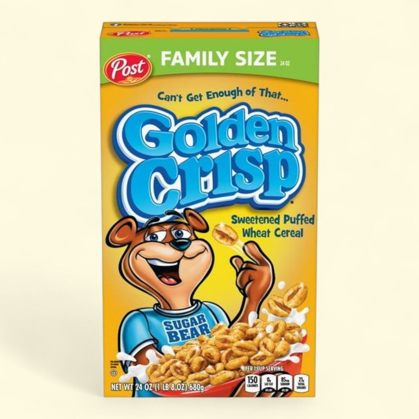 Golden Crisp Puffed Wheat Cereal, 24 oz