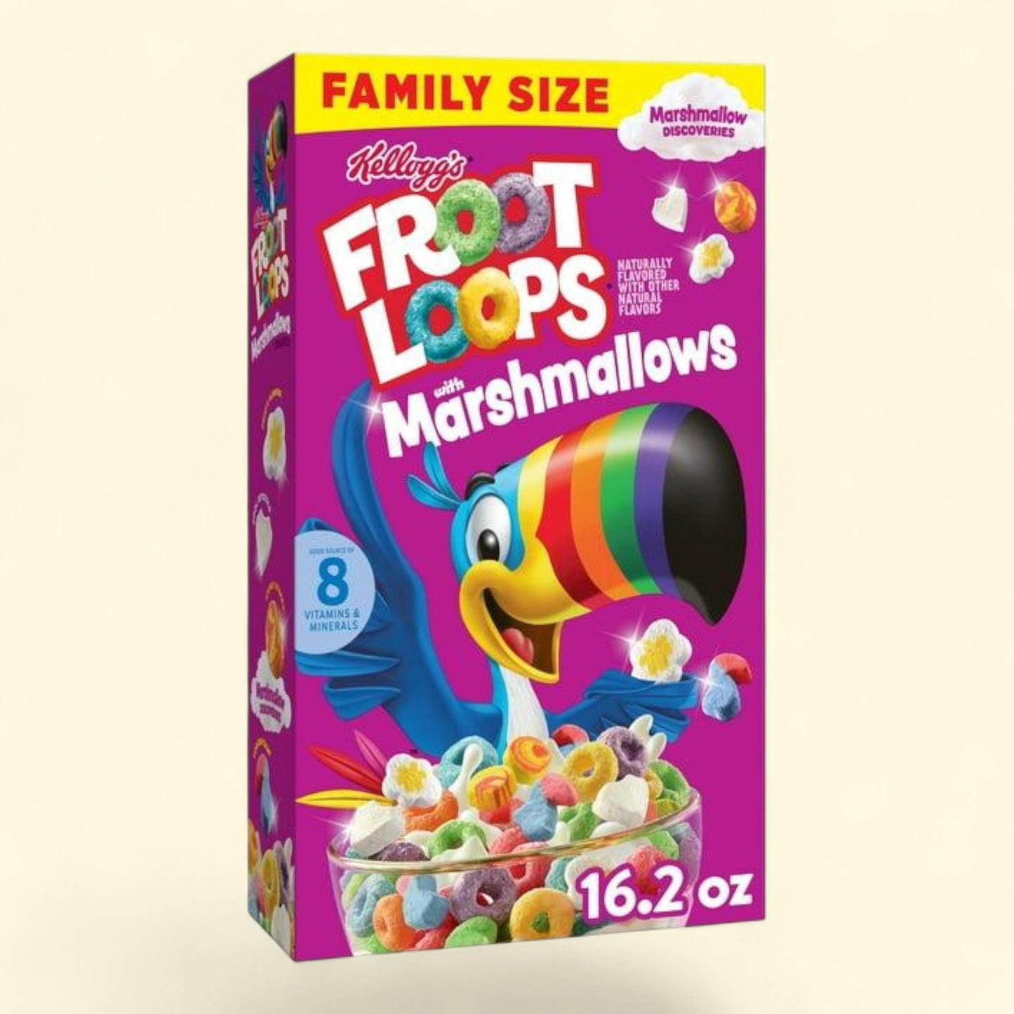 Kellogg's Froot Loops Marshmallows Cereal, Family Size 16.2oz