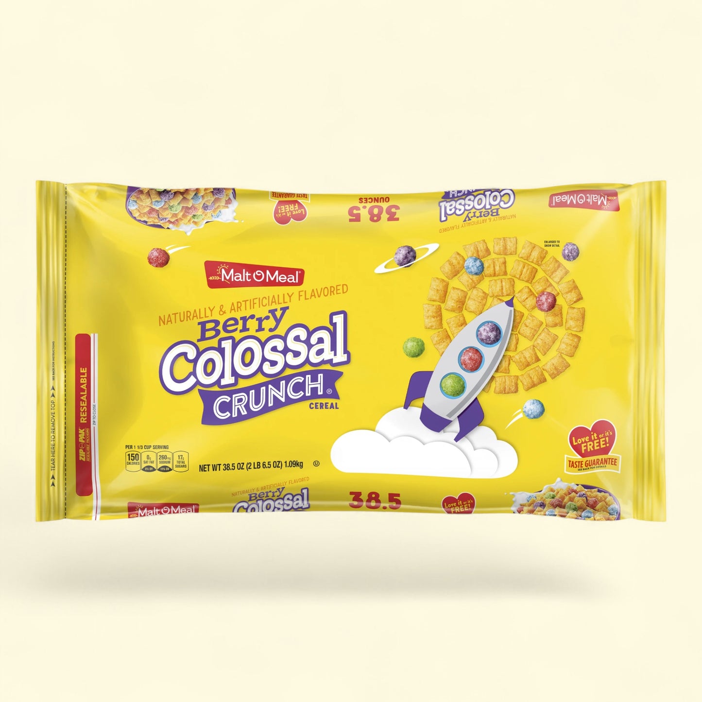 Malt-O-Meal Berry Colossal Crunch, 38.5 oz