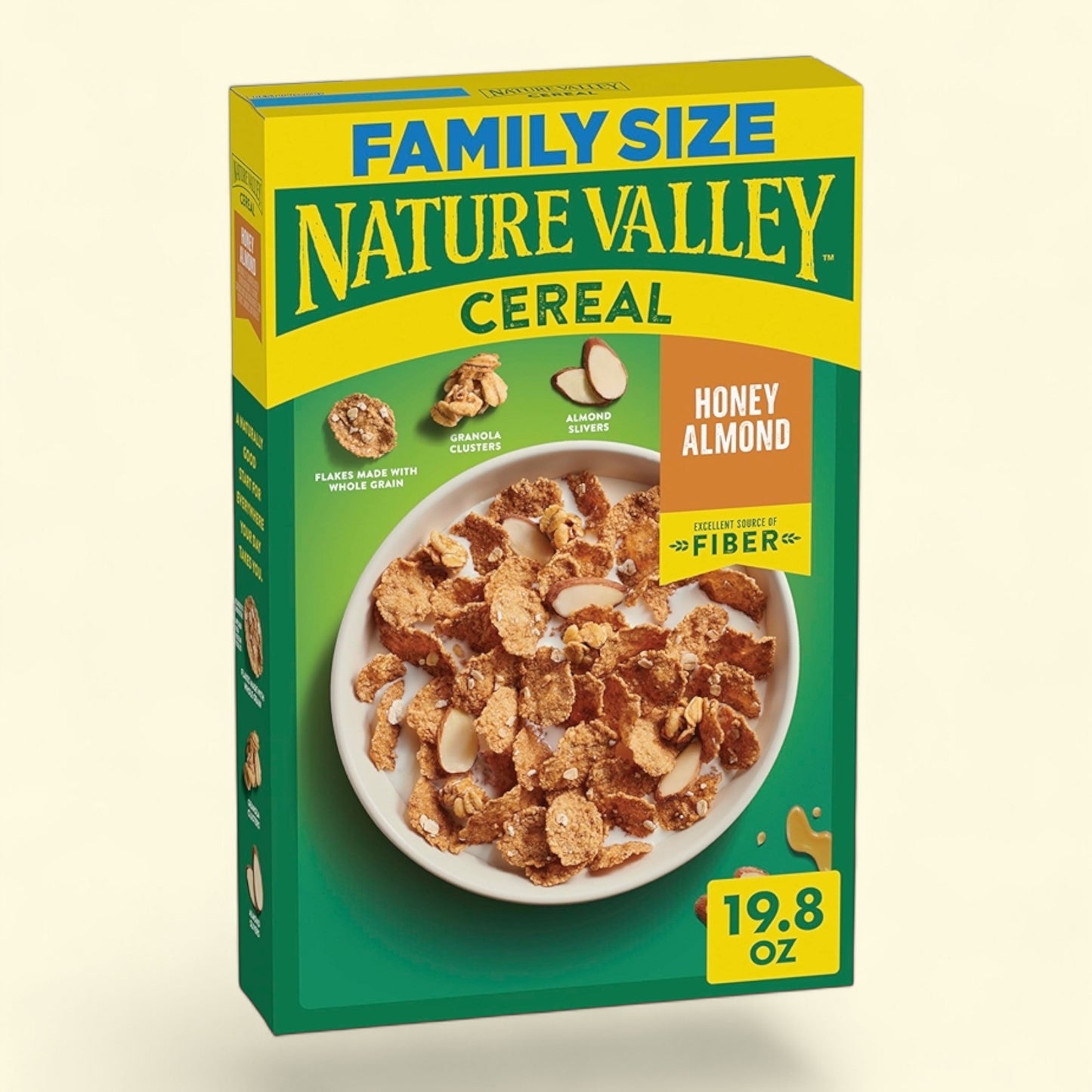 Nature Valley Honey Almond Cereal, Family Size 19.8 oz