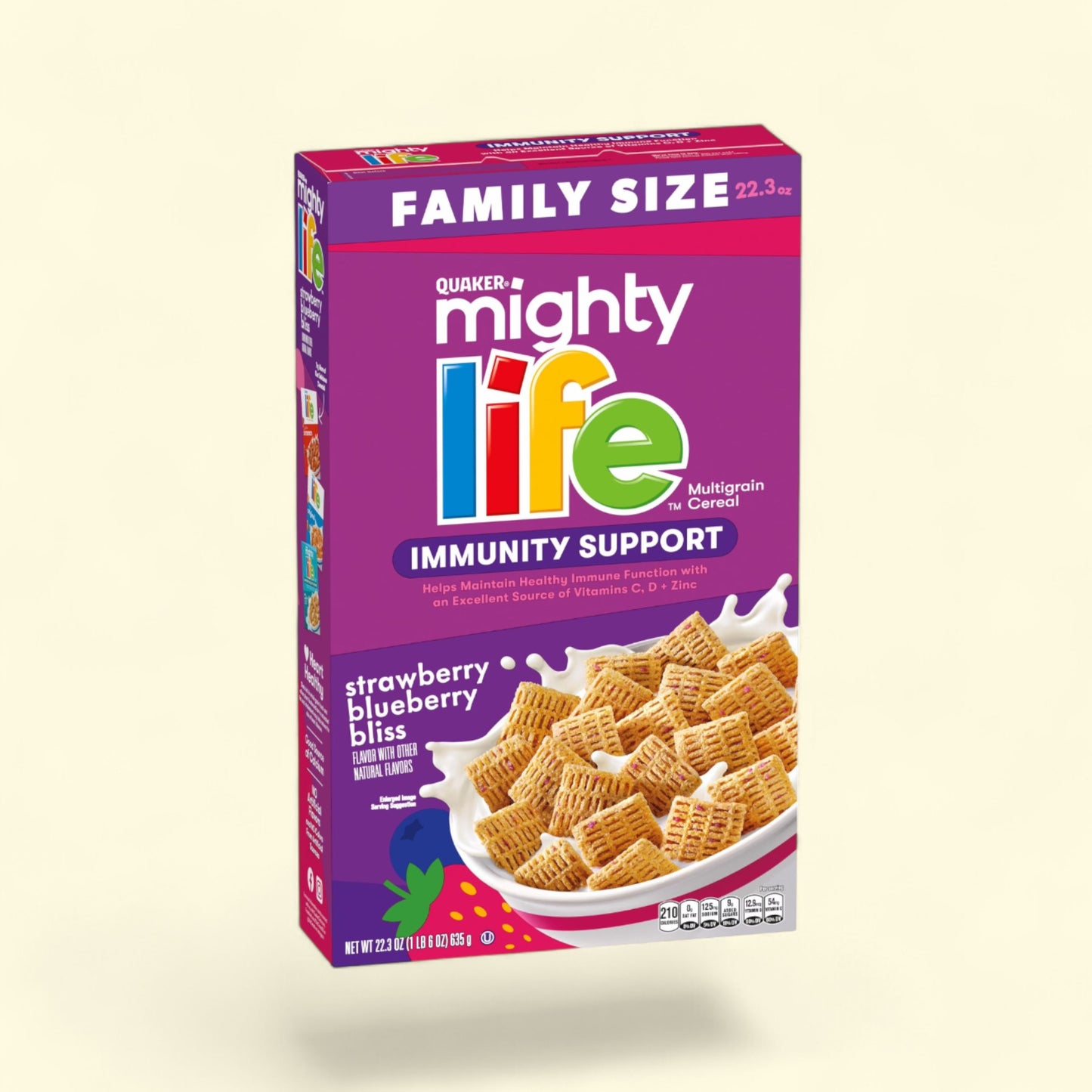 Céréales Quaker Life aux fruits rouges, format familial 635 g