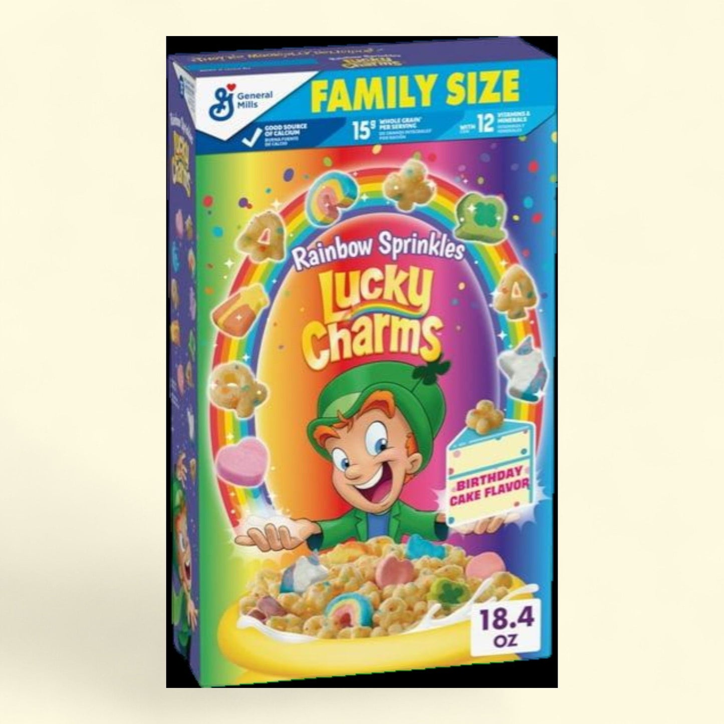 Lucky Charms Cereal, Family Size, 18.4 oz
