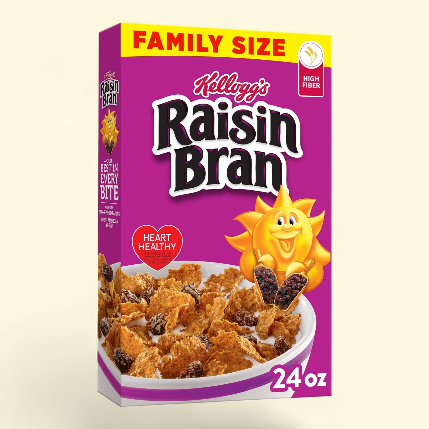 Céréales pour le petit-déjeuner Raisin Bran de Kellogg's, format familial, 680 g